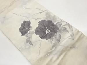 引箔牡丹模様織出し名古屋帯